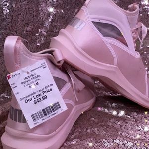 Pink puma sneakers